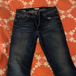 MOTHER Women's Deep Indigo Skinny Jeans